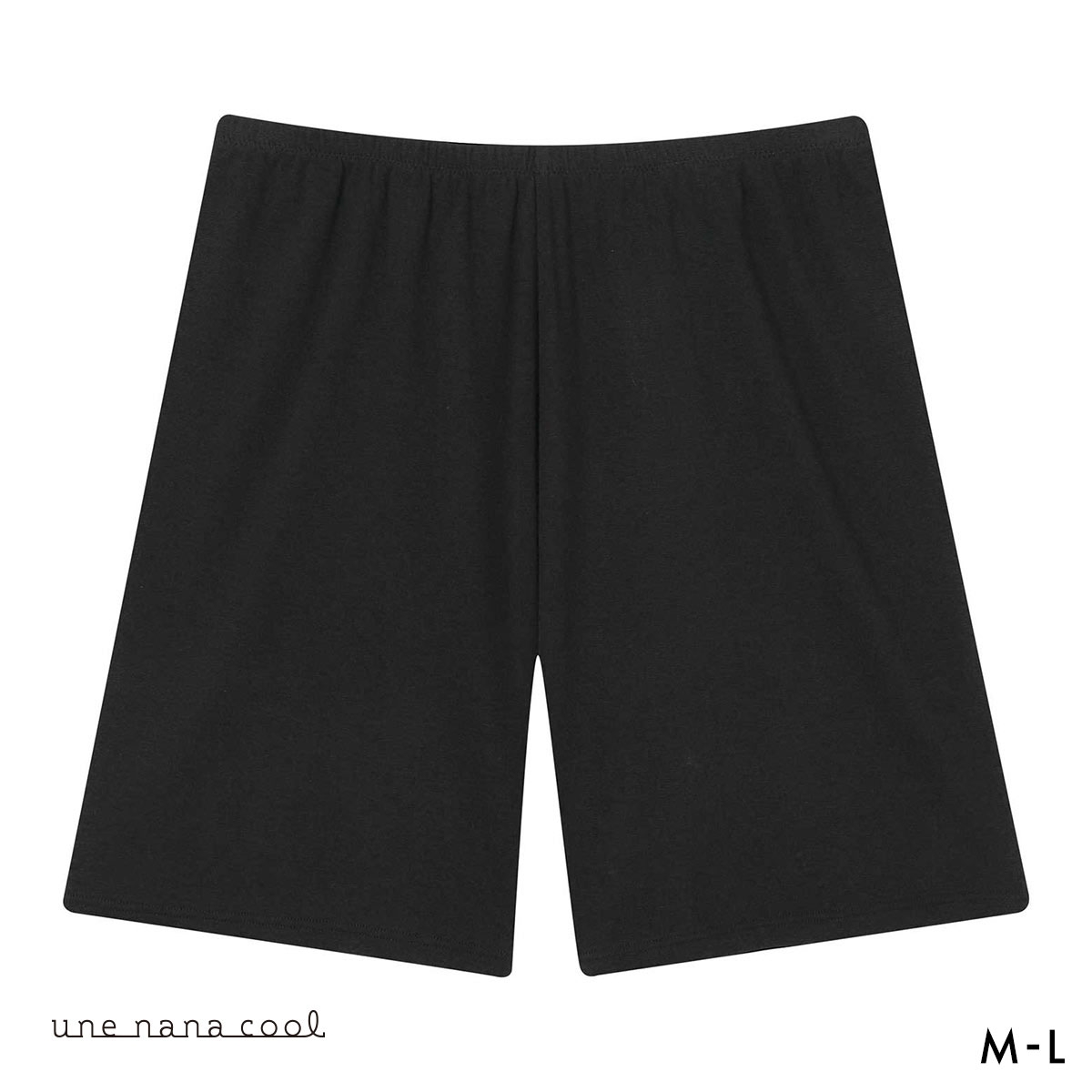 ウンナナクール 綿混 ペチコートパンツ キュロットペチコート 単品 une nana cool(BK-ブラック-M)