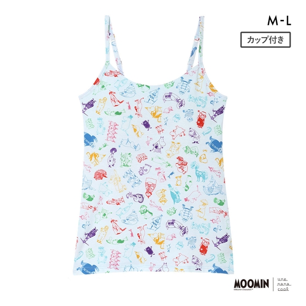 ウンナナクール MOOMIN × une nana cool カップ付きインナー キャミソール ムーミン