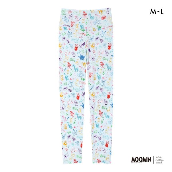 ウンナナクール MOOMIN × une nana cool ハラマキ付きレギンス ボトムス 足首丈 ムーミン