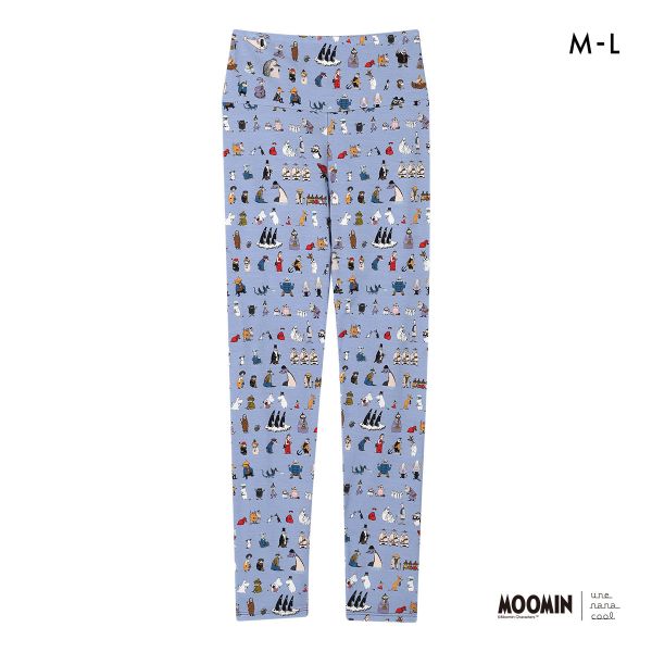 ウンナナクール MOOMIN × une nana cool ハラマキ付きレギンス ボトムス 足首丈 ムーミン