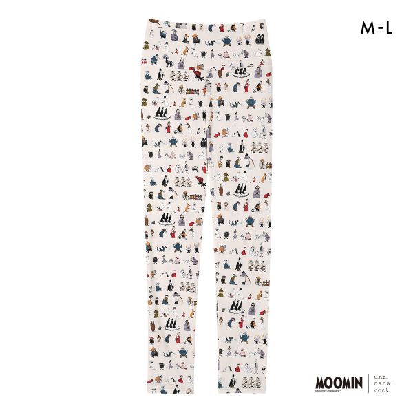 ウンナナクール MOOMIN × une nana cool ハラマキ付きレギンス ボトムス 足首丈 ムーミン