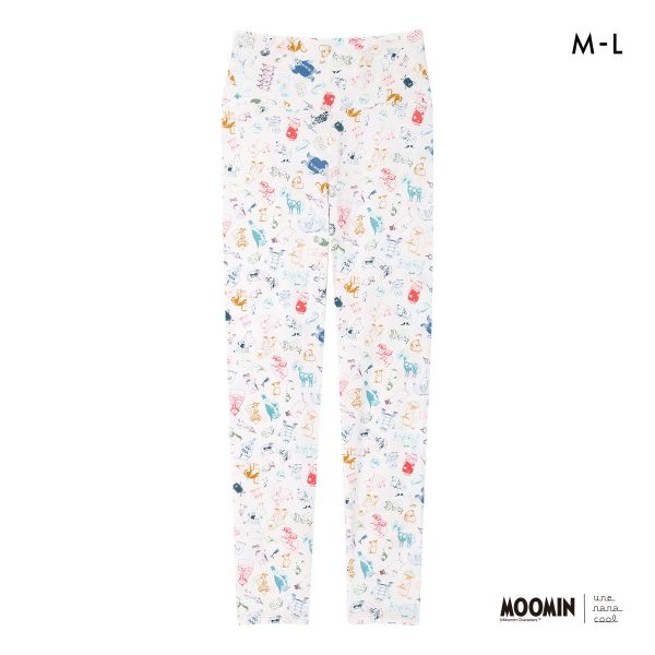 ウンナナクール MOOMIN × une nana cool ハラマキ付きレギンス ボトムス 足首丈 ムーミン