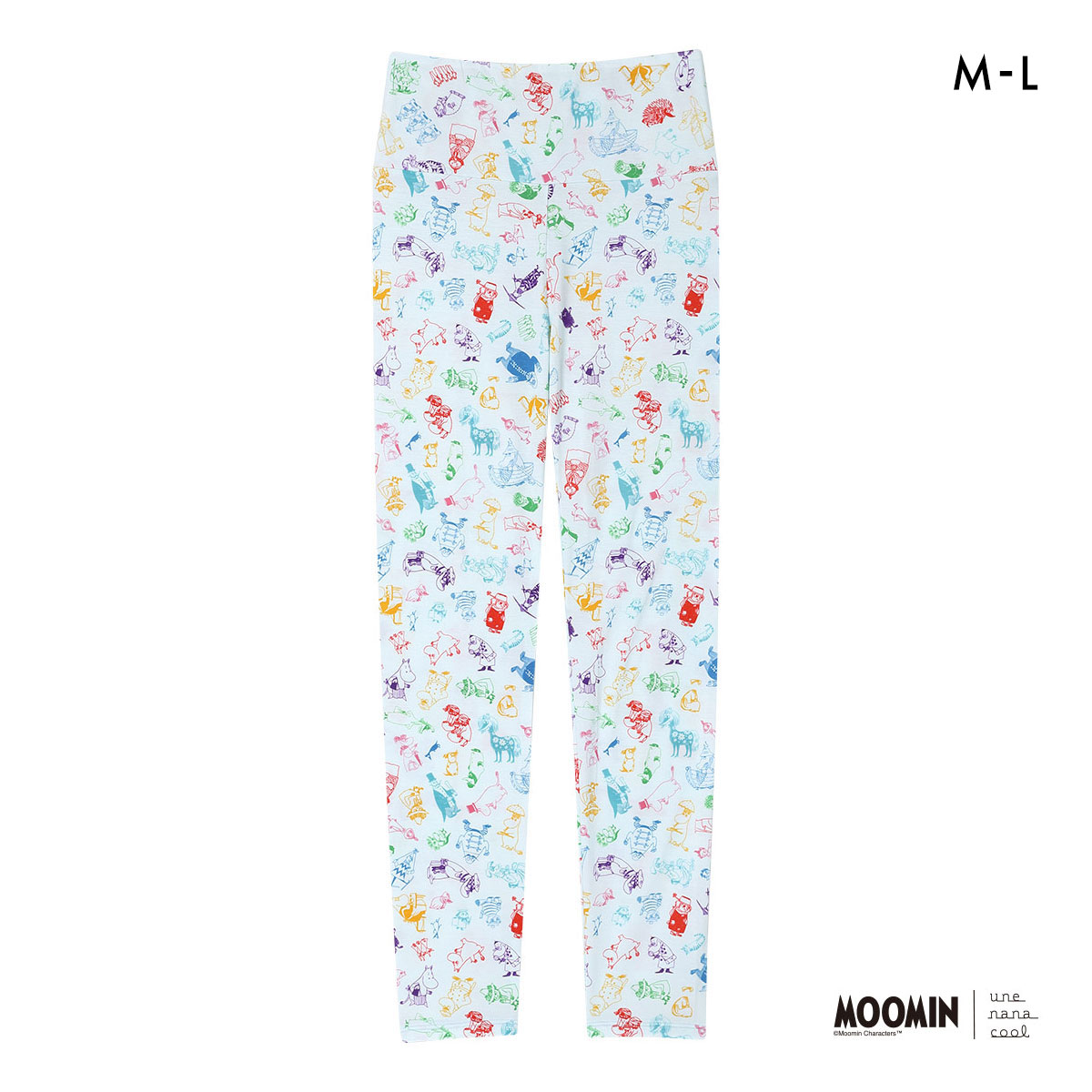 ウンナナクール MOOMIN × une nana cool ハラマキ付きレギンス ボトムス 足首丈 ムーミン