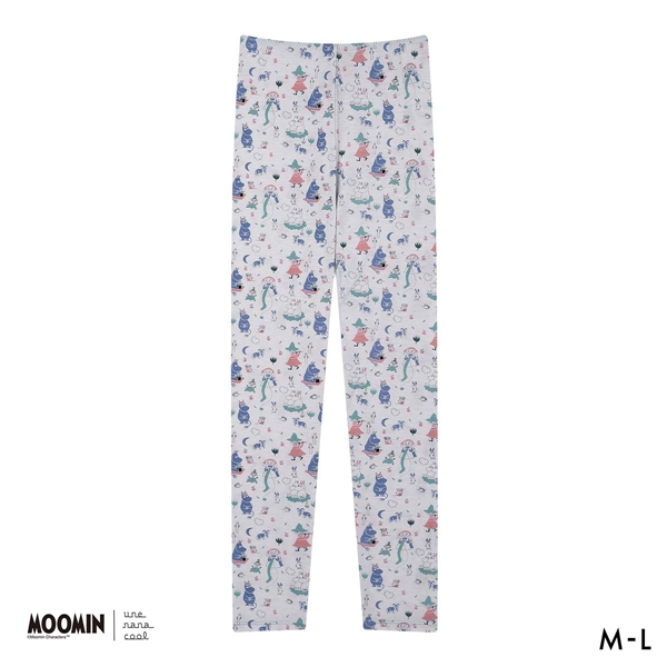 ウンナナクール MOOMIN × une nana cool ハラマキ付きレギンス ボトムス 足首丈 ムーミン