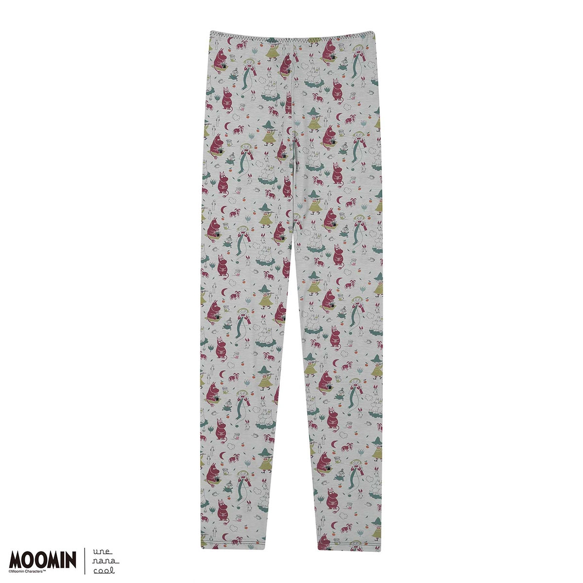 ウンナナクール MOOMIN × une nana cool ハラマキ付きレギンス ボトムス 足首丈 ムーミン