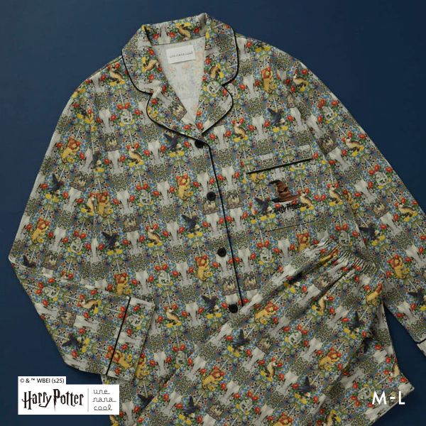 ウンナナクール Harry Potter × une nana cool 綿100％ パジャマ ルームウェア 上下セット ハリー・ポッター