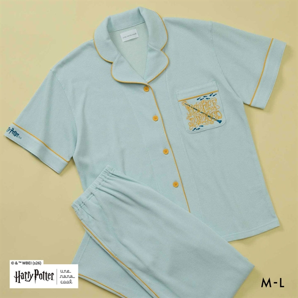 ハリー・ポッター × ウンナナクール Harry Potter 綿100％ 半袖開襟パジャマ ルームウェア 上下セット une nana cool パジャマ