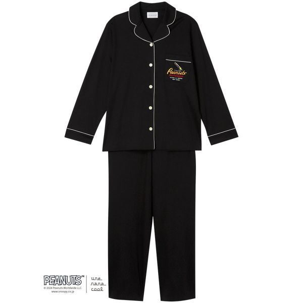 ウンナナクール 綿100 PEANUTS × une nana cool やわらかパジャマ スヌーピー ルームウェア 上下セット 長袖 レディース une nana cool