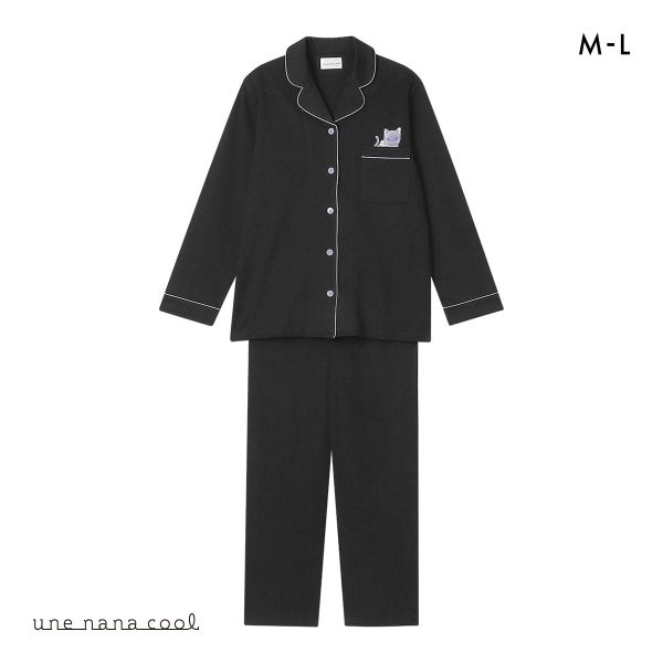 20%OFF ウンナナクール 魔女の猫パジャマ 綿100% ルームウェア 上下セット 長袖 レディース une nana cool 20%OFF ウンナナクール 魔女の猫パジャマ 綿100% ルームウェア 上下セット 長袖 レディース une nana cool