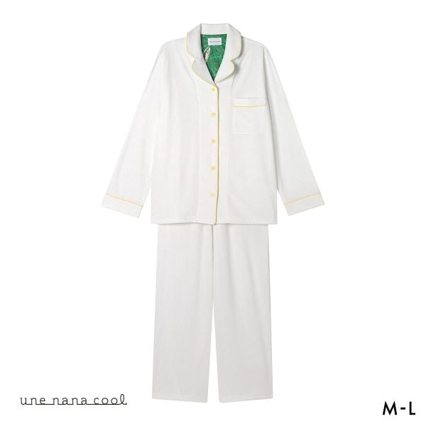 ウンナナクール 綿混 コットンパイルパジャマ MADE WITH LIBERTY FABRIC ルームウェア 上下セット 長袖 レディース une nana cool