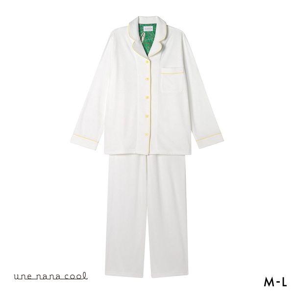 ウンナナクール 綿混 コットンパイルパジャマ MADE WITH LIBERTY FABRIC ルームウェア 上下セット 長袖 レディース une nana cool