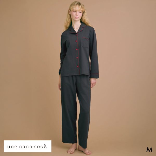 ウンナナクール 綿100％ 72/2メガハイゲージパジャマ MADE WITH LIBERTY FABRIC ルームウェア 長袖パジャマ une nana cool