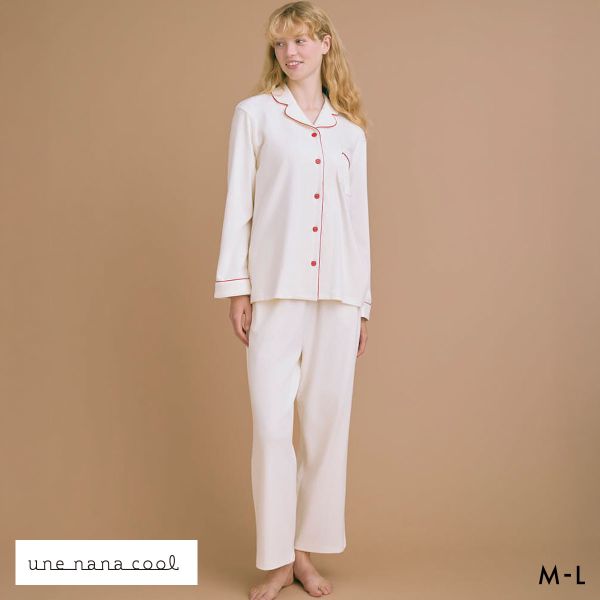 ウンナナクール 綿100％ メリークリスマス！パジャマ MADE WITH LIBERTY FABRIC ルームウェア 上下セット 長袖 une nana cool