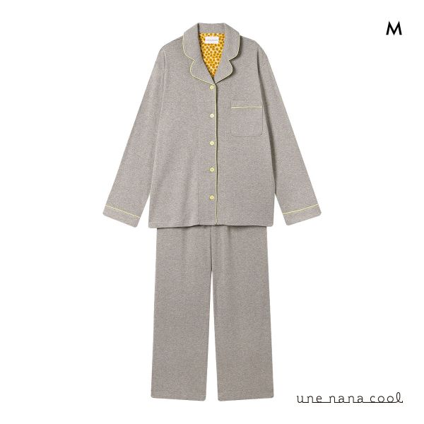 ウンナナクール やわらか杢フライスパジャマ MADE WITH LIBERTY FABRIC ルームウェア 上下セット 長袖 une nana cool