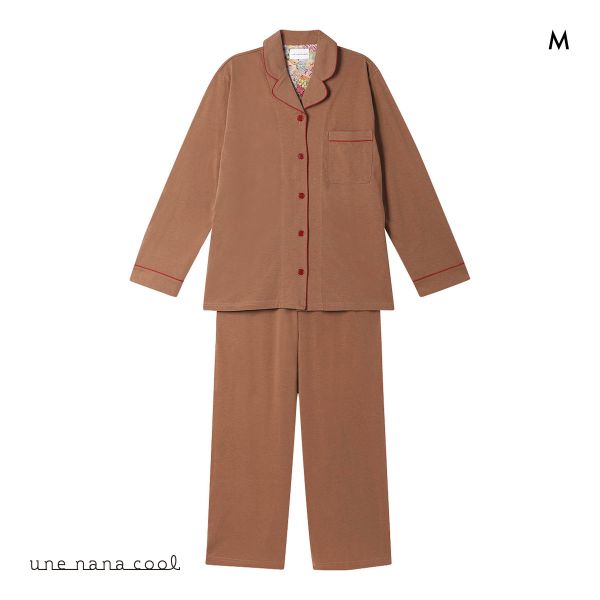 ウンナナクール 綿混 ラスティック天竺パジャマ MADE WITH LIBERTY FABRIC ルームウェア パジャマ 上下セット レディース une nana cool