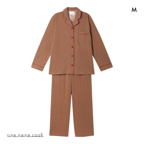 ウンナナクール 綿混 ラスティック天竺パジャマ MADE WITH LIBERTY FABRIC ルームウェア パジャマ 上下セット レディース une nana cool