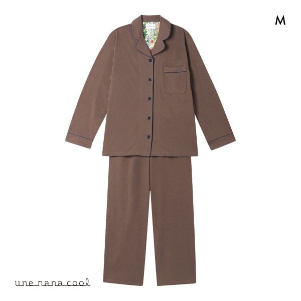 ウンナナクール 綿混 ラスティック天竺パジャマ MADE WITH LIBERTY FABRIC ルームウェア パジャマ 上下セット レディース une nana cool