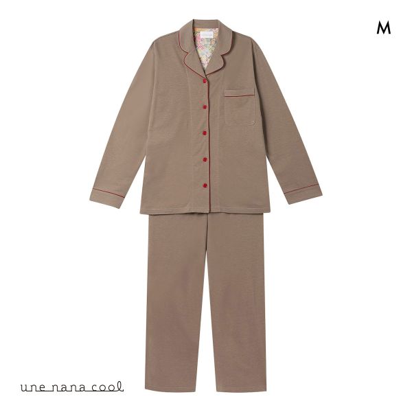 ウンナナクール 綿混 ラスティック天竺パジャマ MADE WITH LIBERTY FABRIC ルームウェア パジャマ 上下セット レディース une nana cool