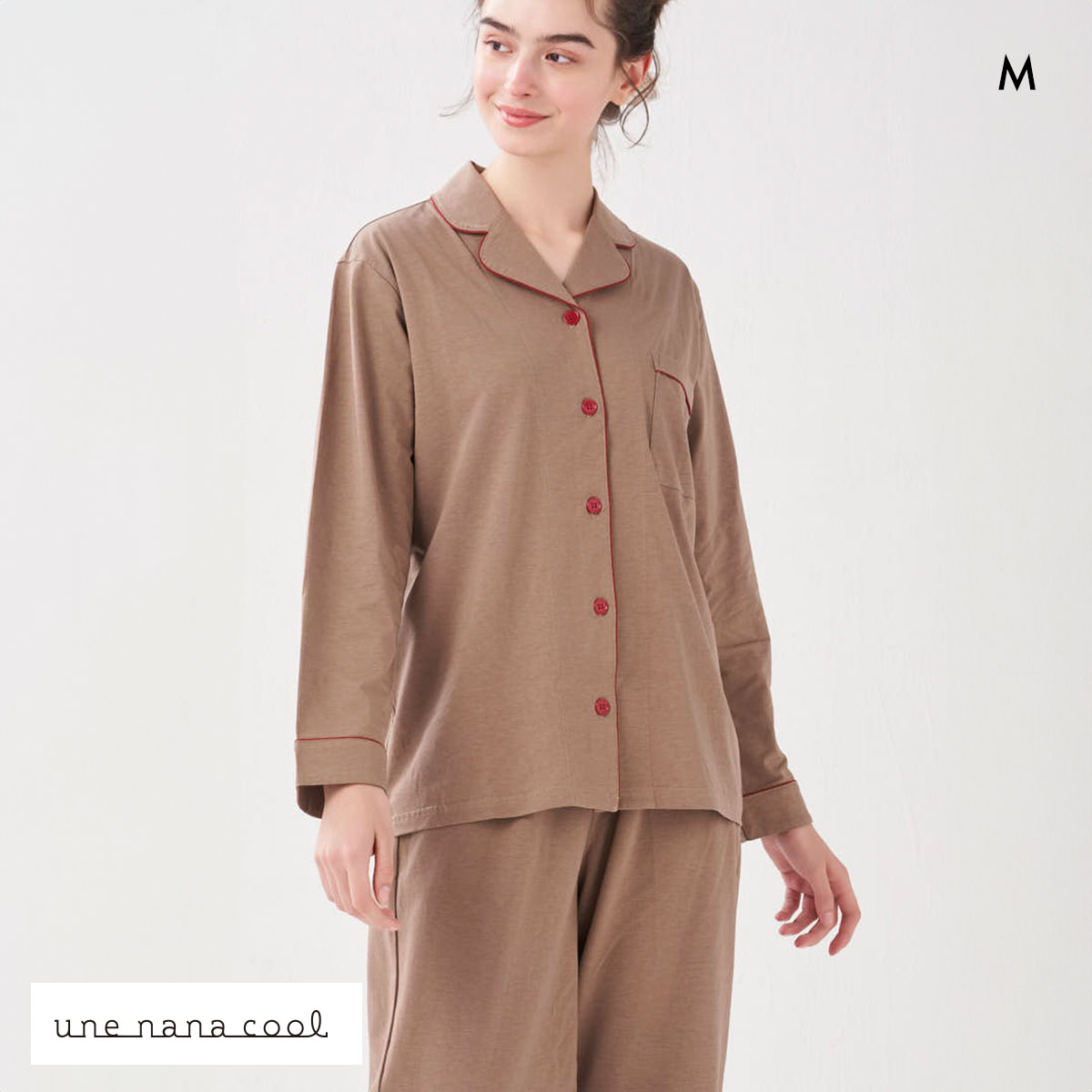 ウンナナクール 綿混 ラスティック天竺パジャマ MADE WITH LIBERTY FABRIC ルームウェア パジャマ 上下セット レディース une nana cool