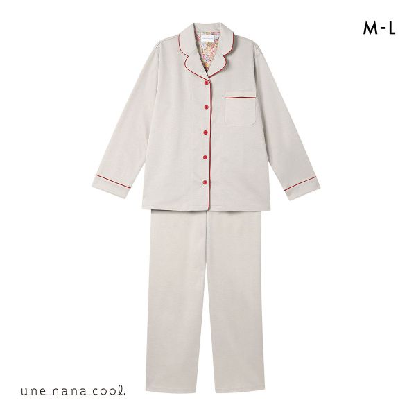ウンナナクール 綿100％ モクロディパジャマ MADE WITH LIBERTY FABRIC ルームウェア パジャマ 上下セット 長袖 レディース une nana cool