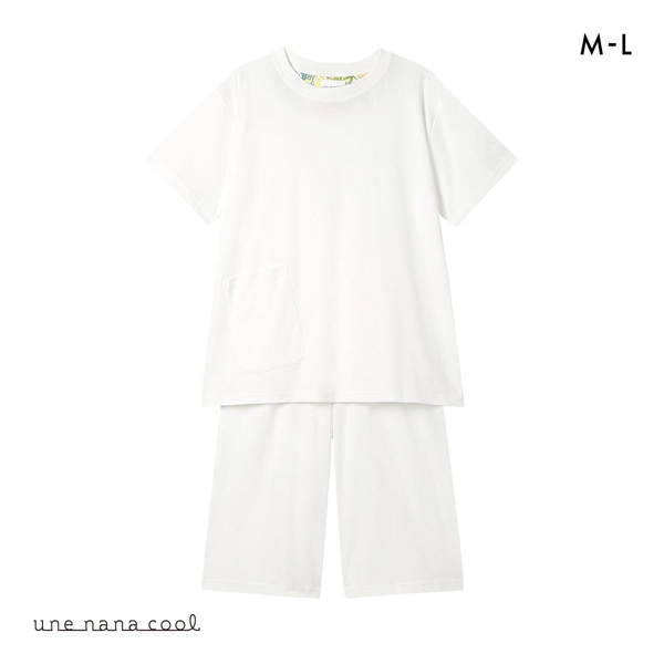 ウンナナクール 綿100％ なめらかシルケットスムース半袖パジャマ MADE WITH LIBERTY FABRIC ルームウェア une nana cool