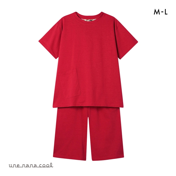 ウンナナクール 綿100％ シルケット天竺半袖パジャマ MADE WITH LIBERTY FABRIC ルームウェア パジャマ 上下セット une nana cool
