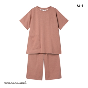 ウンナナクール 綿100％ シルケット天竺半袖パジャマ MADE WITH LIBERTY FABRIC ルームウェア パジャマ 上下セット une nana cool