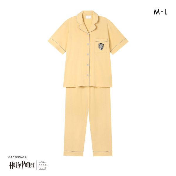 ハリー・ポッター × ウンナナクール Harry Potter 綿100％ 開襟半袖パジャマ ルームウェア パジャマ 上下セット une nana cool
