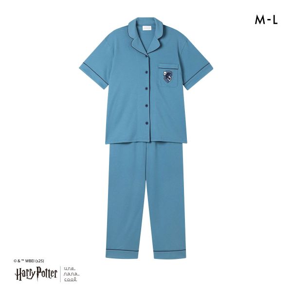 ハリー・ポッター × ウンナナクール Harry Potter 綿100％ 開襟半袖パジャマ ルームウェア パジャマ 上下セット une nana cool