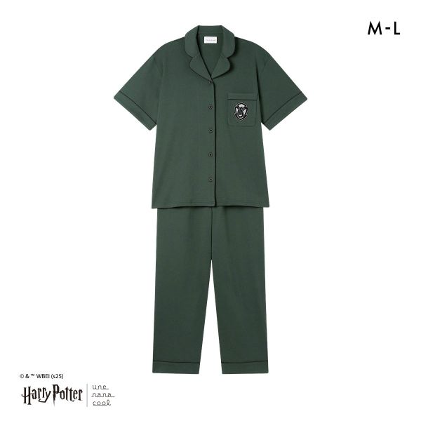 ハリー・ポッター × ウンナナクール Harry Potter 綿100％ 開襟半袖パジャマ ルームウェア パジャマ 上下セット une nana cool