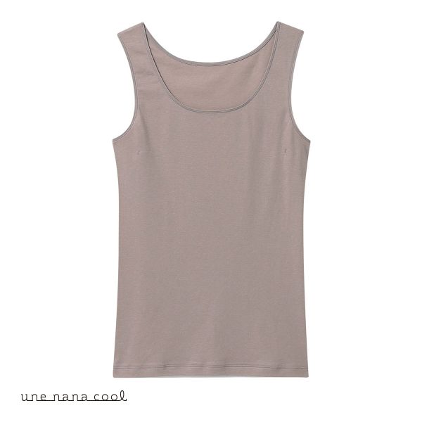 ウンナナクール une nana cool 綿混 夏向けニット ノースリーブ タンクトップ インナー