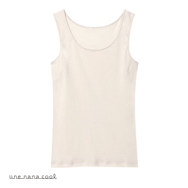 ウンナナクール une nana cool 綿混 夏向けニット ノースリーブ タンクトップ インナー