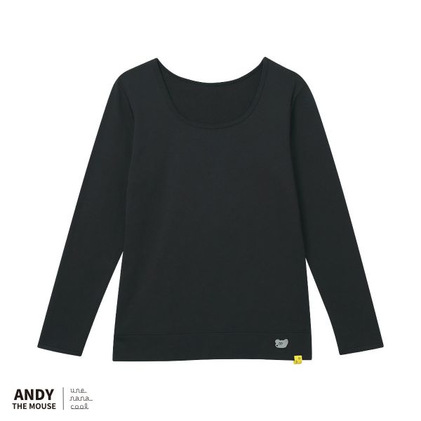 ウンナナクール une nana cool MADE WITH ねずみのANDY 裏起毛あったかシャツ 長袖 トップス インナー