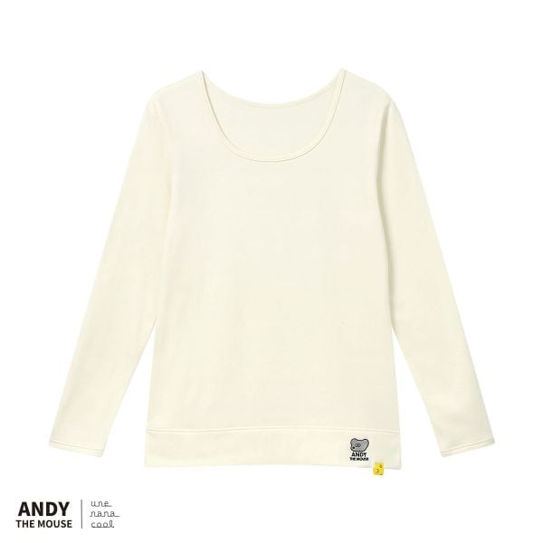 ウンナナクール une nana cool MADE WITH ねずみのANDY 裏起毛あったかシャツ 長袖 トップス インナー