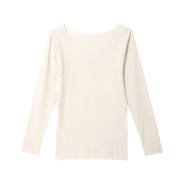 ウンナナクール une nana cool 長袖シャツ フリーカッティングでひびきにくい 吸湿発熱でぽかぽか 長袖 トップス インナー