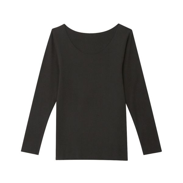 ウンナナクール une nana cool 長袖シャツ フリーカッティングでひびきにくい 吸湿発熱でぽかぽか 長袖 トップス インナー