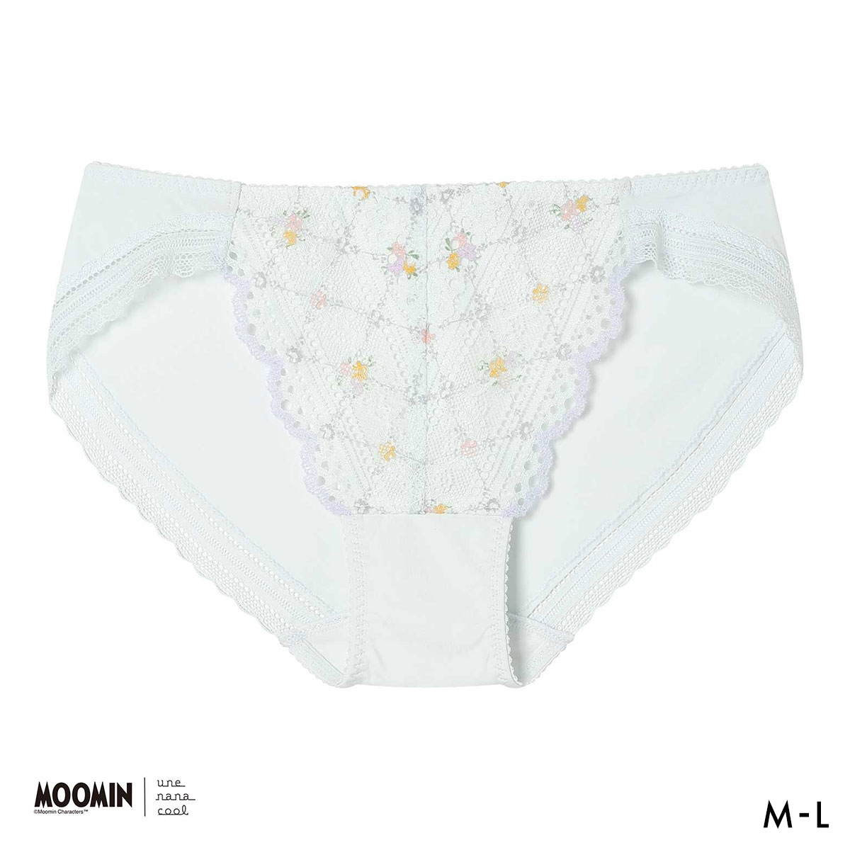 ウンナナクール MOOMIN × une nana cool 364 レース リニューアル ショーツ スタンダード ムーミン ショーツ 単品(SX-サックス-M)