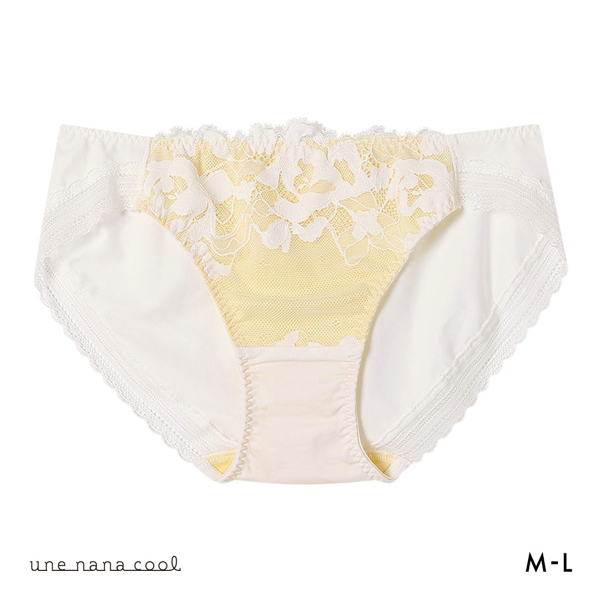 ウンナナクール リボンブラレース ショーツ une nana cool(IV-アイボリー-M)