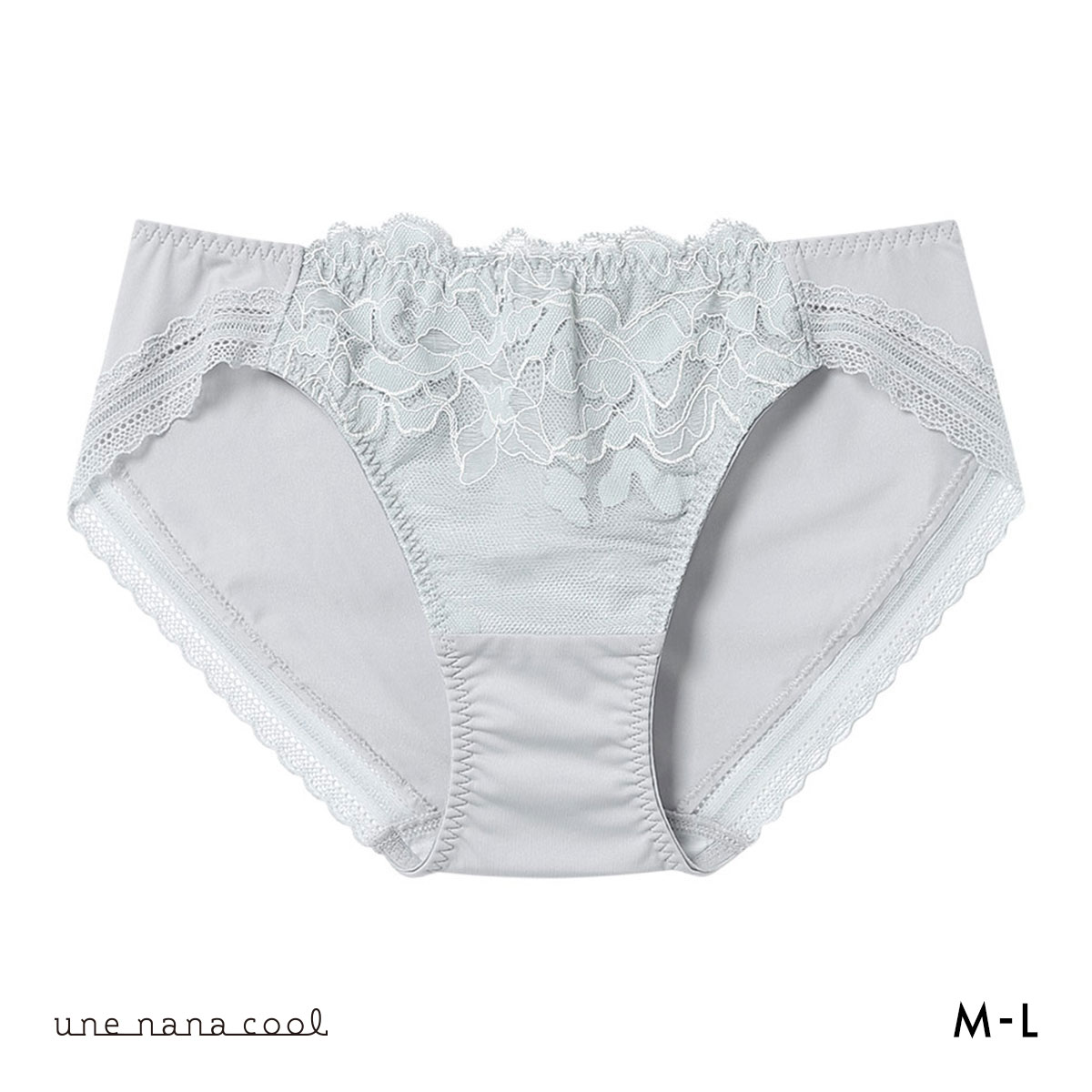 ウンナナクール リボンブラレース ショーツ une nana cool(GY-グレー-M)