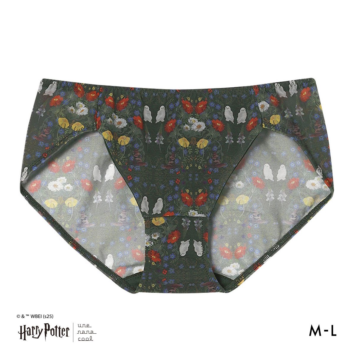 ウンナナクール Harry Potter × une nana cool 364 レース 総レースショーツ スタンダード ハリー・ポッター ショーツ(GR-グリーン-M)