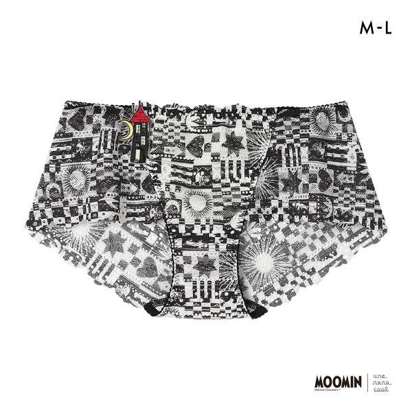ウンナナクール MOOMIN × une nana cool 364 レース 総レースショーツ スタンダード ムーミン ショーツ