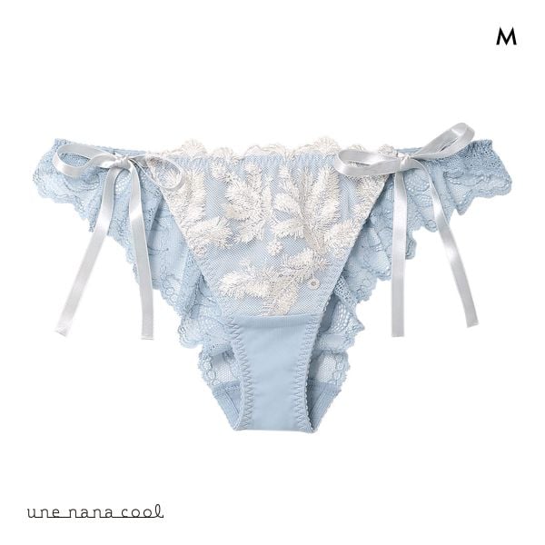ウンナナクール 箔プリントレースがキラキラ リボンソング Tバックショーツ ソング バックレース une nana cool