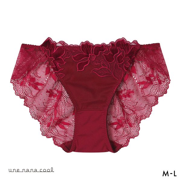 ウンナナクール ベロアのレースが特別感を演出 クリスマス レースショーツ バックレース une nana cool