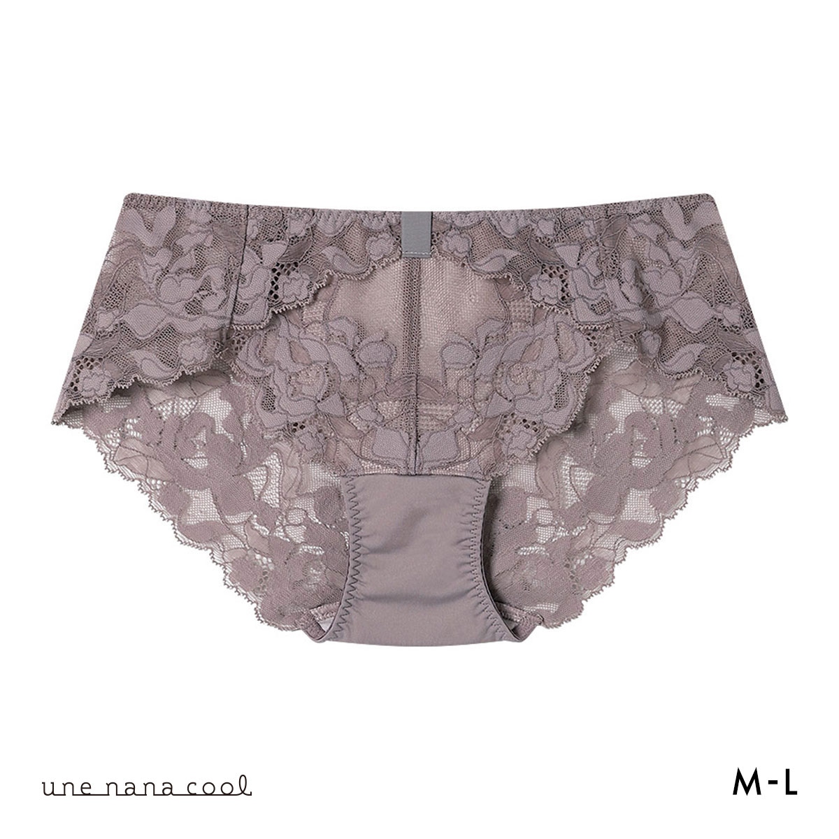 ウンナナクール リボンブラレース バックレース ショーツ une nana cool(BR-ブラウン-M)