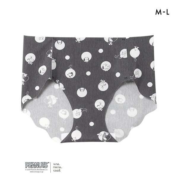 ウンナナクール PEANUTS × une nana cool スヌーピー 綿混 フラット仕上げ ショーツ une nana cool