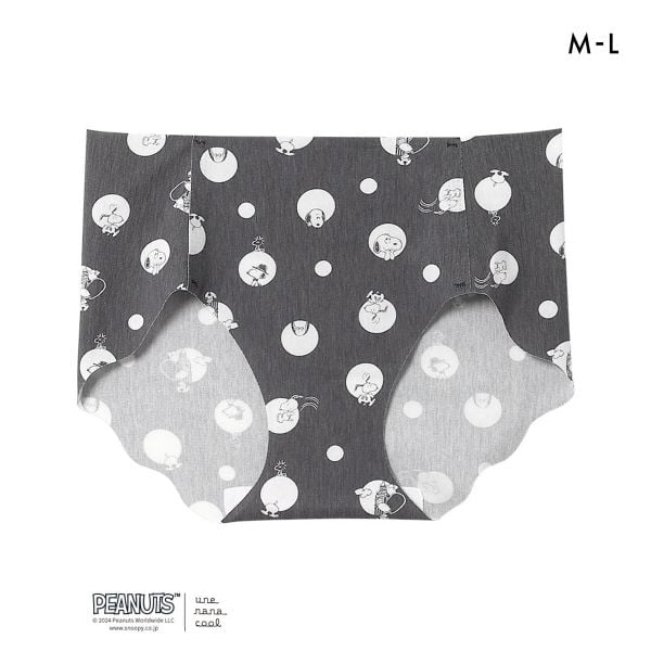 ウンナナクール PEANUTS × une nana cool スヌーピー 綿混 フラット仕上げ ショーツ une nana cool