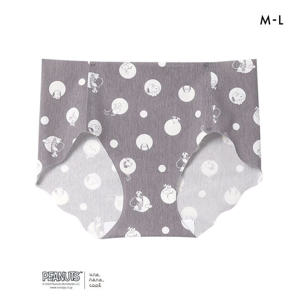 ウンナナクール PEANUTS × une nana cool スヌーピー 綿混 フラット仕上げ ショーツ une nana cool