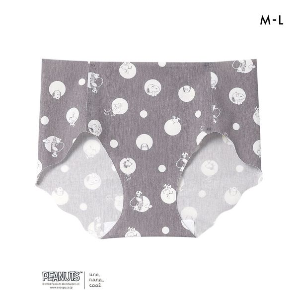ウンナナクール PEANUTS × une nana cool スヌーピー 綿混 フラット仕上げ ショーツ une nana cool