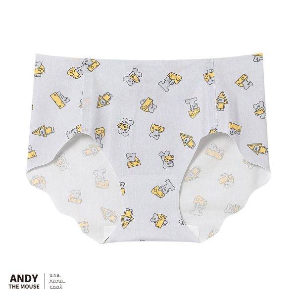 ウンナナクール MADE WITH ねずみのANDY 綿混 フラット仕上げ ショーツ une nana cool