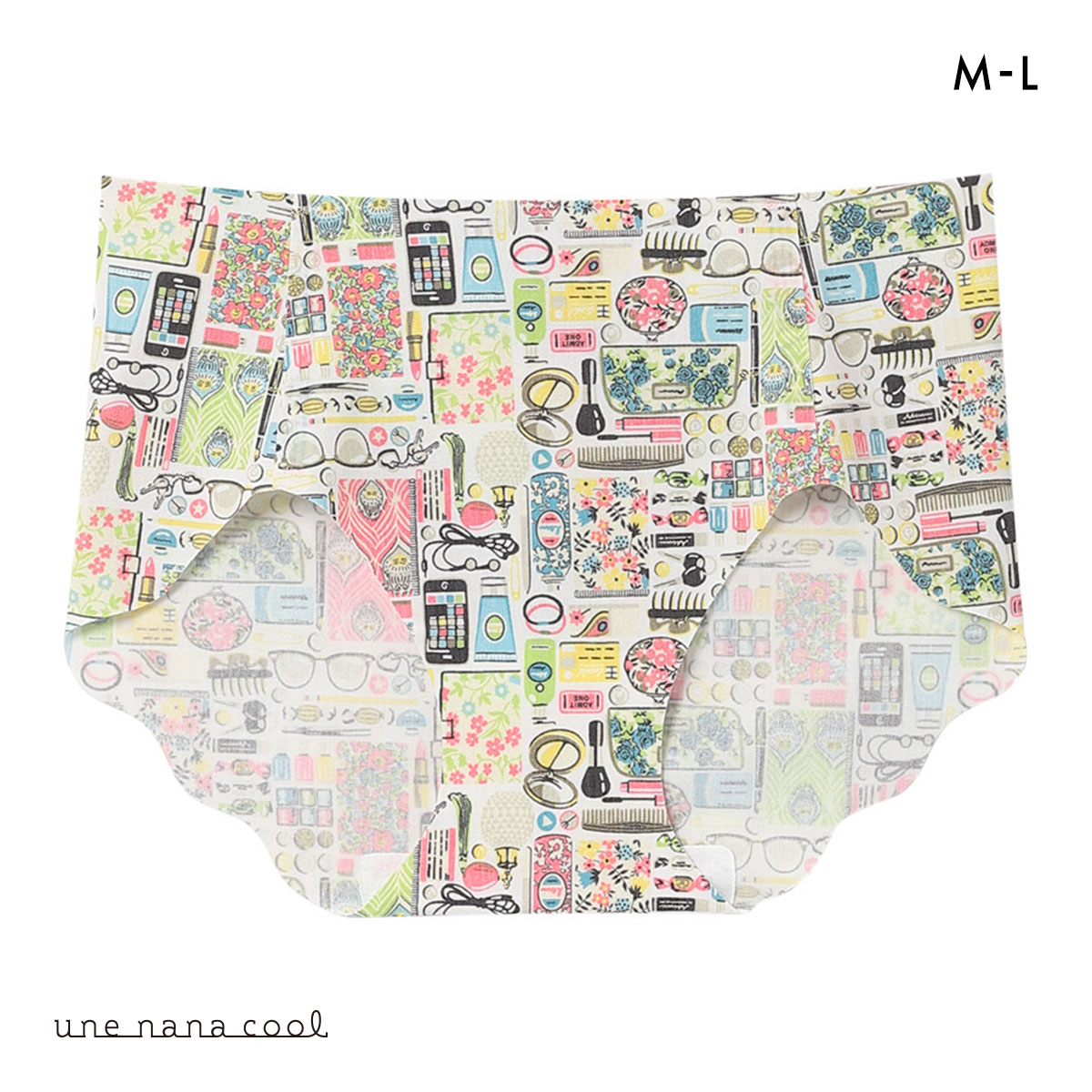 ウンナナクール MADE WITH LIBERTY FABRIC 綿混 フラット仕上げ ショーツ une nana cool(OC-オークル-M)